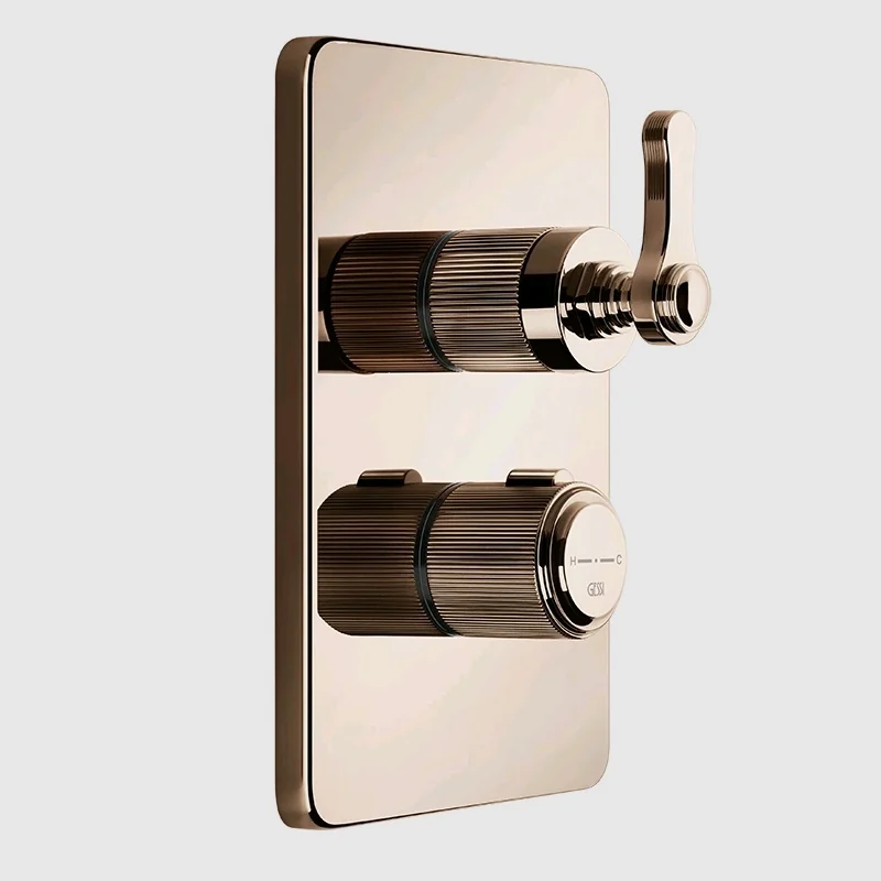 Смеситель для душа, Gessi, VENTI20, на 2 потребителя, цвет--Copper PVD