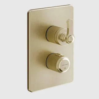 Смеситель для душа, Gessi, VENTI20, на 2 потребителя, цвет-Brushed Brass PVD