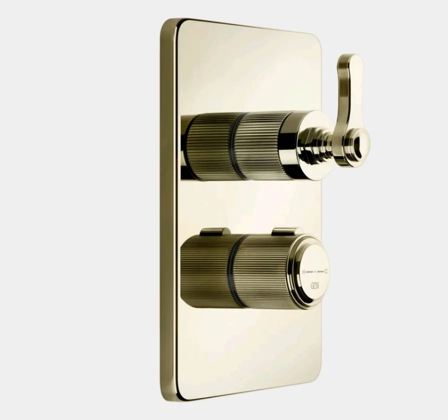 Смеситель для душа, Gessi, VENTI20, на 3 потребителя, цвет-латунь PVD (Brass PVD)