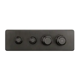 Смеситель для душа, Gessi, Hi-Fi Eclectic, на 2 потребителя, цвет-Black Metal Brushed PVD