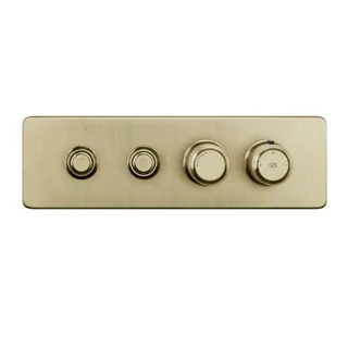Смеситель для душа, Gessi, Hi-Fi Eclectic, на 2 потребителя, цвет-Brushed Brass PVD