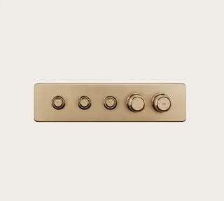 Смеситель для душа, Gessi, Hi-Fi Eclectic, на 3 потребителя, цвет-Warm Bronze Brushed PVD — иконка