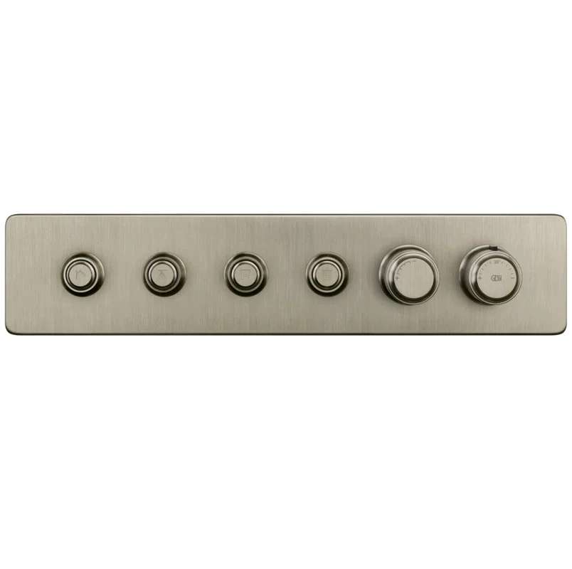 Смеситель для душа, Gessi, Hi-Fi Eclectic, на 4 потребителя, цвет-Finox Brushed Nickel