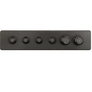 Смеситель для душа, Gessi, Hi-Fi Eclectic, на 4 потребителя, цвет-Black Metal Brushed PVD