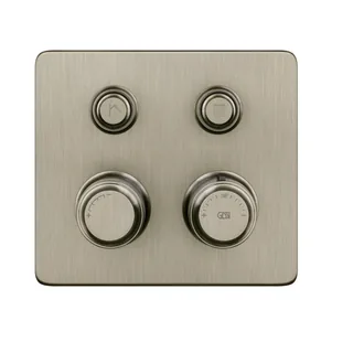 Смеситель для душа, Gessi, Hi-Fi Eclectic, на 2 потребителя, цвет-Finox Brushed Nickel