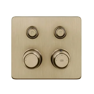Смеситель для душа, Gessi, Hi-Fi Eclectic, на 2 потребителя, цвет-Warm Bronze Brushed PVD — иконка