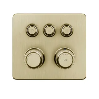 Смеситель для душа, Gessi, Hi-Fi Eclectic, на 3 потребителя, цвет-Brushed Brass PVD