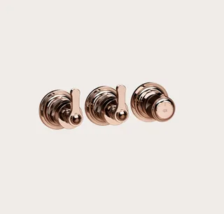 Смеситель для душа, Gessi, VENTI20, на 2 потребителя, цвет- Copper PVD