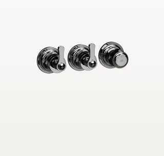 Смеситель для душа, Gessi, VENTI20, на 2 потребителя, настенный встраиваемый, цвет-Black Metal PVD