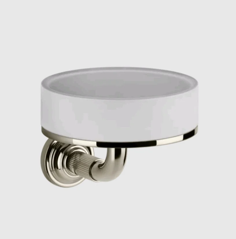 Мыльница, Gessi, VENTI20, шгв 115*135*90, цвет-белый/Nickel PVD