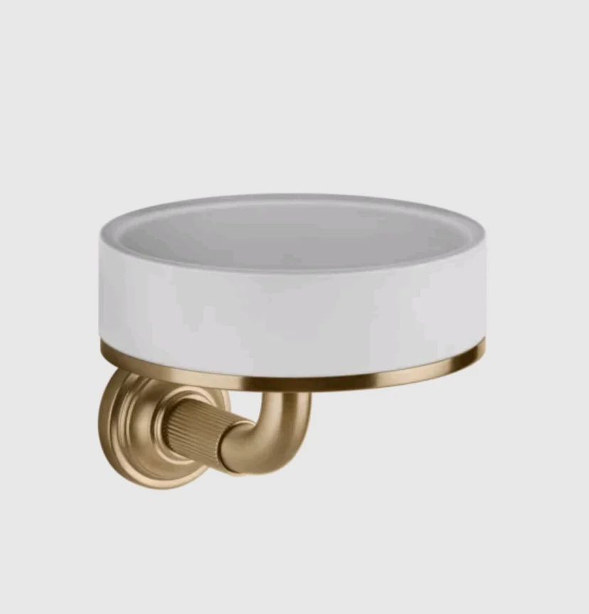 Мыльница, Gessi, VENTI20, шгв 115*134*90, цвет-белый/Warm Bronze Br. PVD