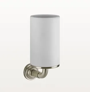 Стакан, Gessi, VENTI20, шгв 75*114*182, цвет стакана/держателя-белый/Finox Brushed Nickel — иконка