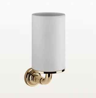 Стакан, Gessi, VENTI20, шгв 75*114*182, цвет стакана/держателя-белый/Warm Bronze PVD