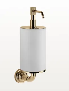 Дозатор для жидкого мыла, Gessi, VENTI20, шгв 75*136*254, цвет дозатора/колбы-Warm Bronze Brushed PVD/белый — иконка