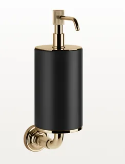 Дозатор для жидкого мыла, Gessi, VENTI20, шгв 75*136*254, цвет дозатора/колбы-Warm Bronze Brushed PVD/чёрный