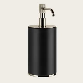 Дозатор для жидкого мыла, Gessi, VENTI20, шгв 75*97*199, цвет дозатора-Nickel PVD/чёрный