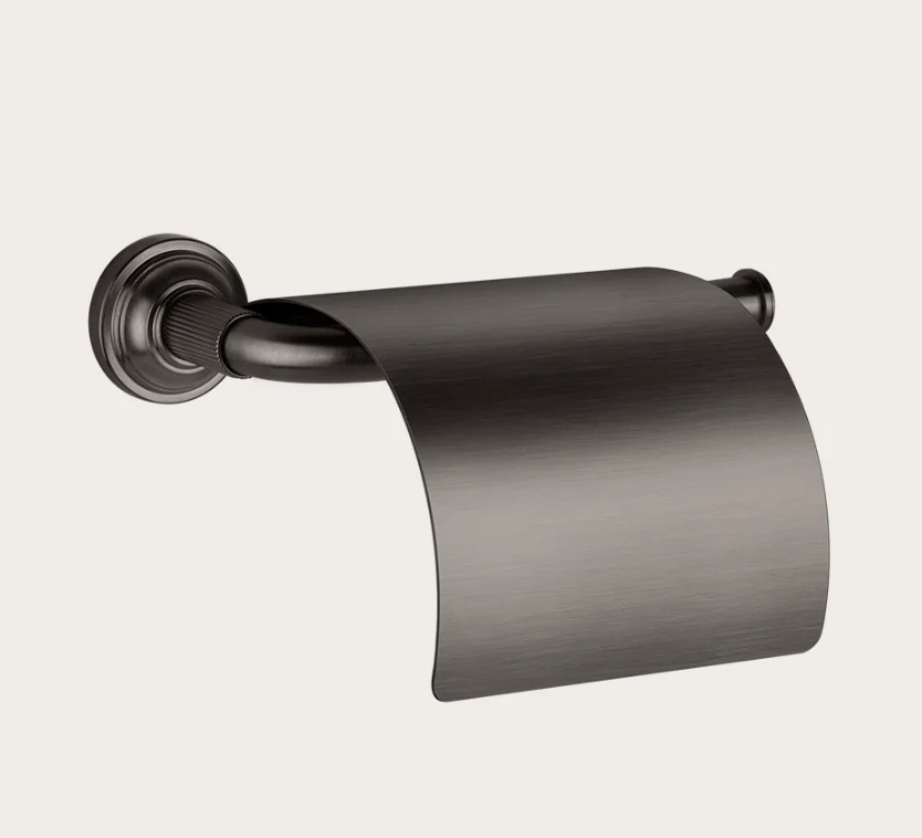 Бумагодержатель, Gessi, VENTI20, шгв 174*155*68, цвет-Black Metal Brushed PVD