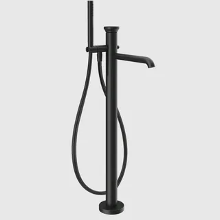 Смеситель для ванны и душа, Gessi, Origini, напольный, цвет-черный матовый