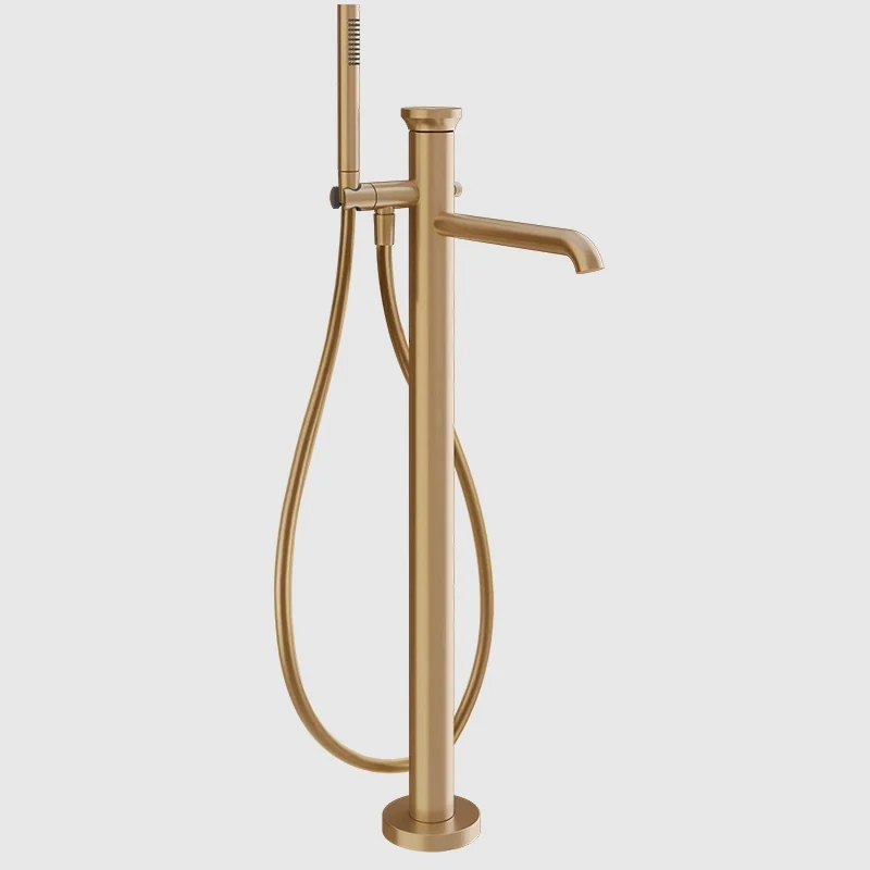 Смеситель для ванны и душа, Gessi, Origini, напольный, цвет-Warm Bronze Brushed PVD