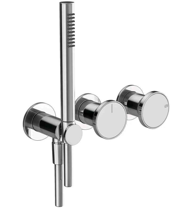 Смеситель для душа, Gessi, Origini, на 2 потребителя, цвет-хром