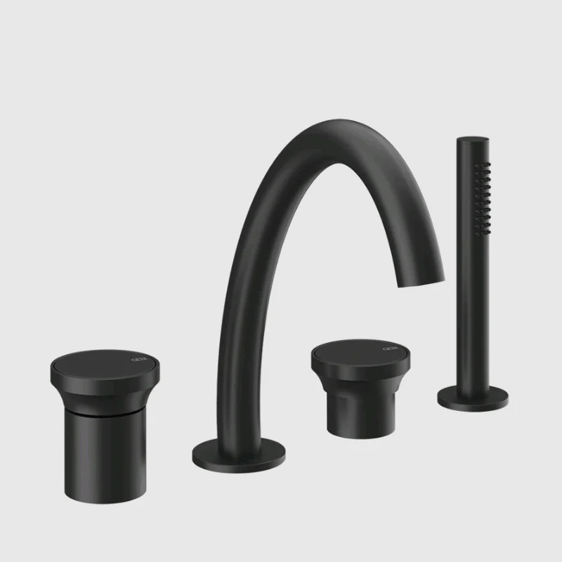 Смеситель для ванны и душа, Gessi, Origini, цвет-черный матовый