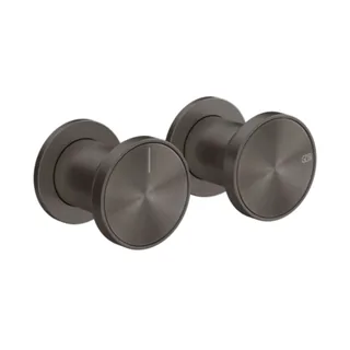 Смеситель для душа, Gessi, Origini, на 2 потребителя, цвет-Black Metal Brushed PVD