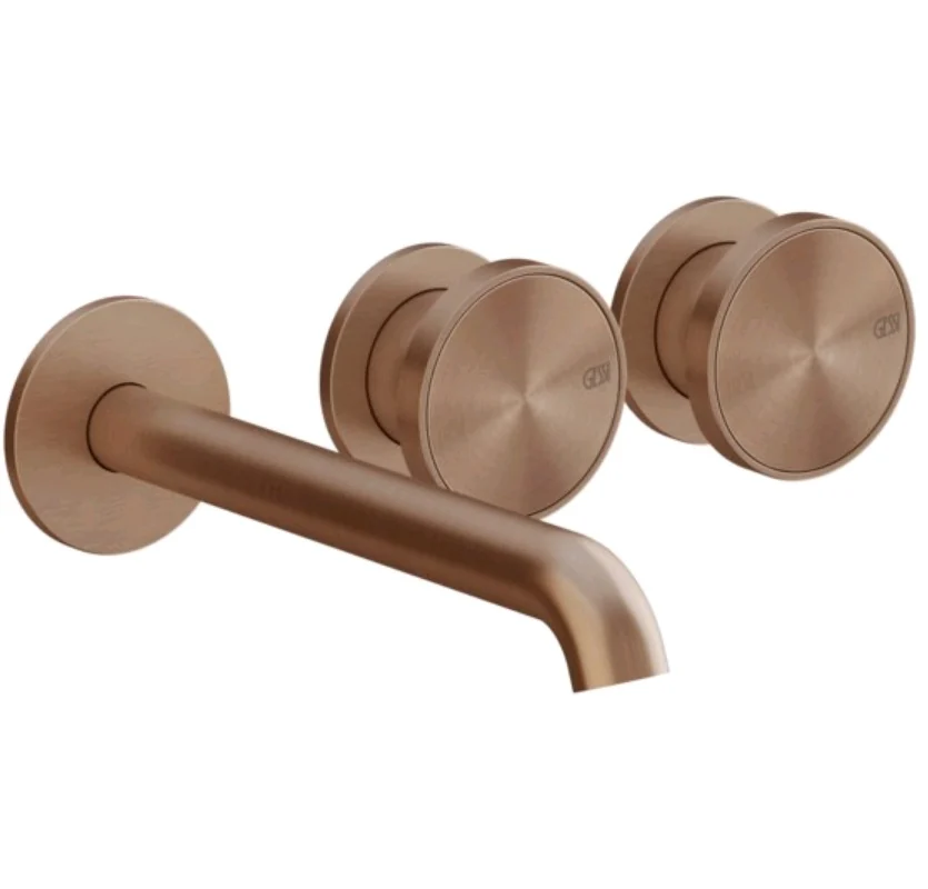 Смеситель для раковины, Gessi, Origini, цвет-Copper Brushed PVD