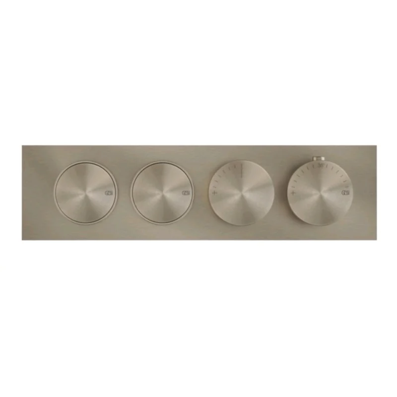 Смеситель для душа, Gessi, Origini, на 2 потребителя, цвет-Finox Brushed Nickel