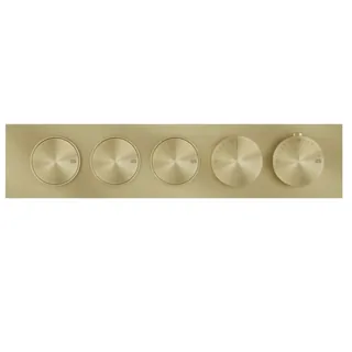 Смеситель для душа, Gessi, Origini, на 3 потребителя, цвет-Brushed Brass PVD