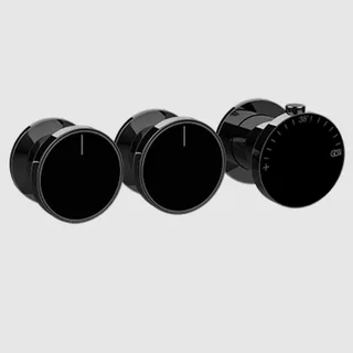 Смеситель для душа, Gessi, Origini, на 2 потребителя, настенный встраиваемый, цвет-Black Metal PVD — иконка