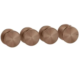Смеситель для душа, Gessi, Origini, на 3 потребителя, цвет-Copper Brushed PVD