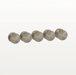 Смеситель для душа, Gessi, Origini, на 4 потребителя, настенный встраиваемый, цвет-Finox Brushed Nickel