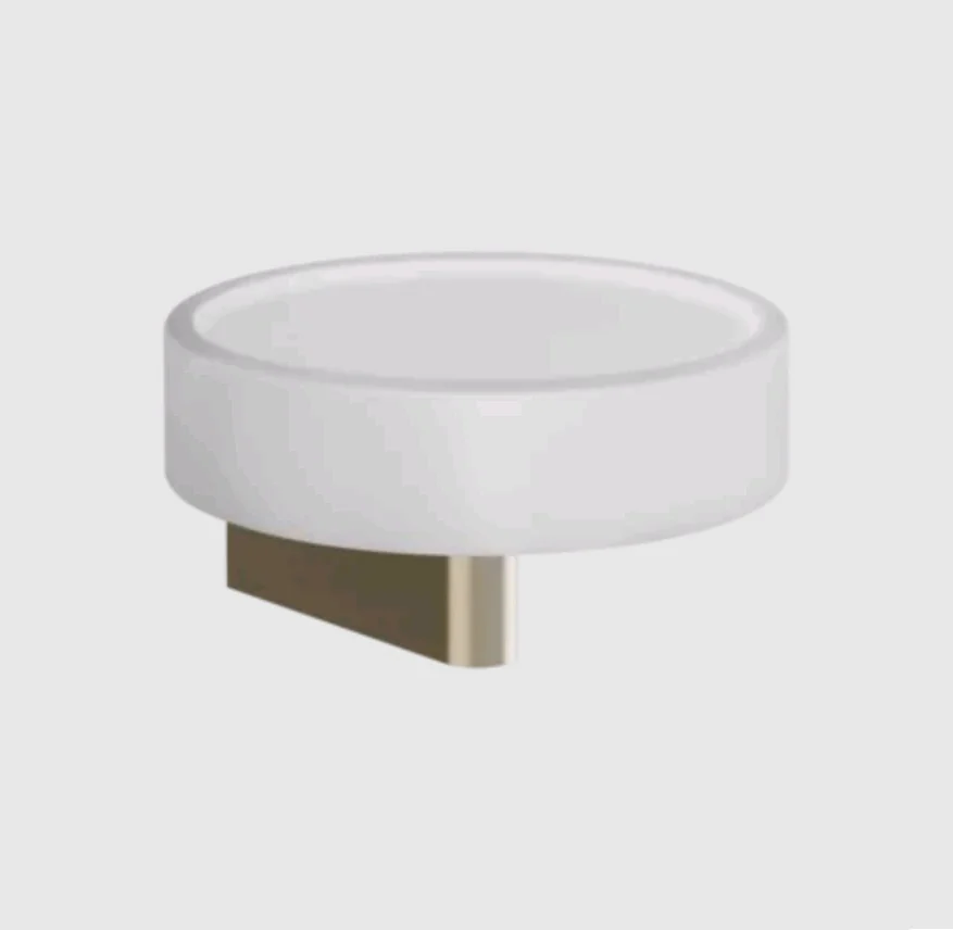 Мыльница, Gessi, Origini, шгв 115*125*68, цвет-белый/Finox Brushed Nickel