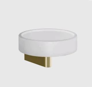 Мыльница, Gessi, Origini, шгв 115*125*68, цвет-белый/Brass PVD