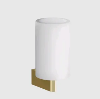Стакан, Gessi, Origini, шгв 75*105*160, цвет-белый/Brushed Brass PVD