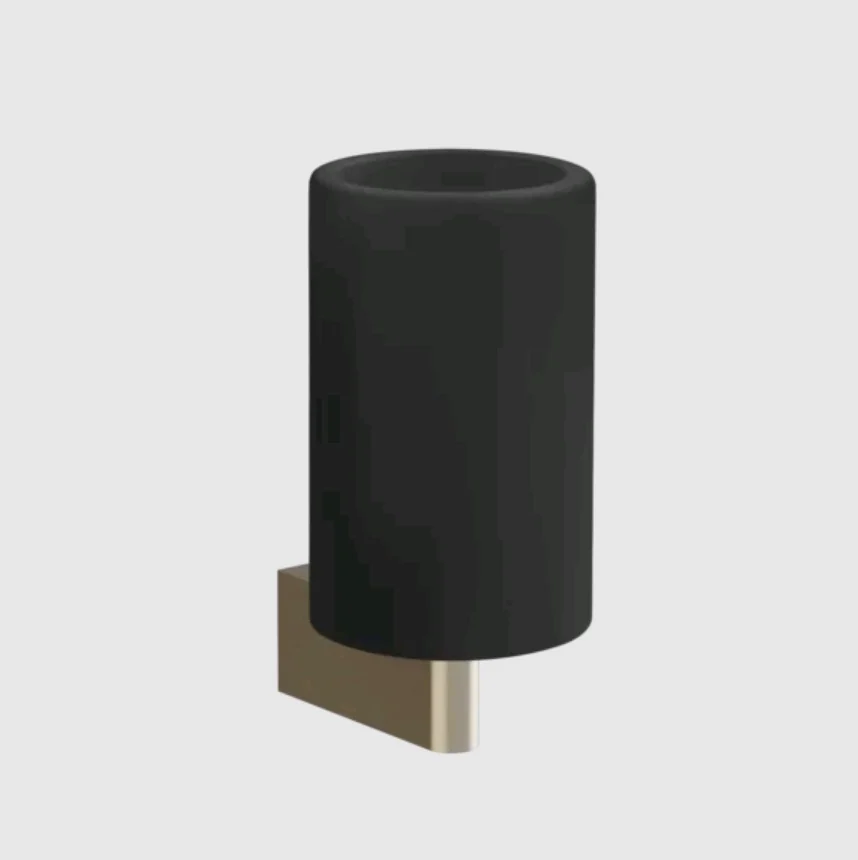 Стакан, Gessi, Origini, шгв 75*105*160, цвет-чёрный/Finox Brushed Nickel