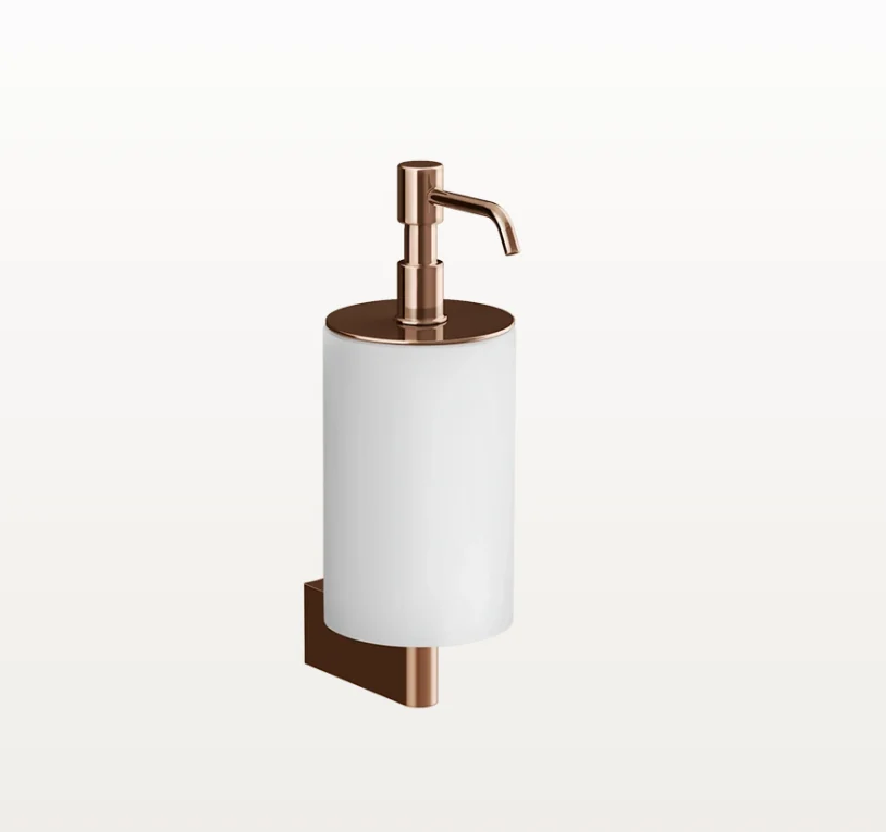 Дозатор для жидкого мыла, Gessi, Origini, шгв 75*127*229, цвет дозатора/колбы-Copper PVD/белый