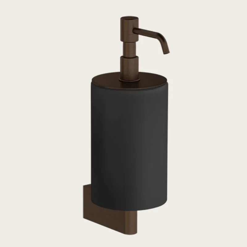 Дозатор для жидкого мыла, Gessi, Origini, шгв 75*127*229, цвет дозатора-Dark Bronze/чёрный