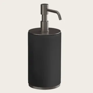 Дозатор для жидкого мыла, Gessi, Origini, шгв 75*97*199, цвет дозатора-Black Metal Brushed PVD/чёрный