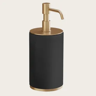 Дозатор для жидкого мыла, Gessi, Origini, шгв 75*97*199, цвет дозатора-Warm Bronze Brushed PVD/чёрный — иконка