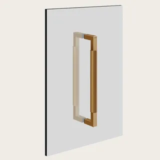 Ручка двойная, Gessi, Shower G Diamantato, 300мм, цвет-Warm Bronze Brushed PVD
