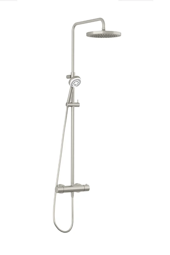 Душевая стойка, Kludi, LOGO, DUAL SHOWER SYSTEM, цвет-никель брашированный