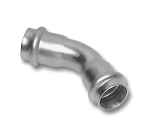 Отвод, Sanha, NiroPress 316L, 45°, ВПр-ВПр, 35, 9041.3