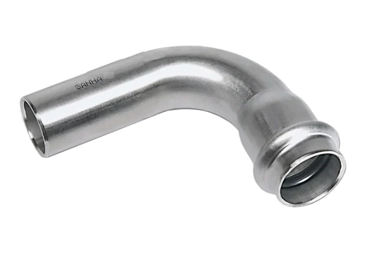 Отвод, Sanha, NiroPress AISI304L, 90°, ВПр-НПр 28, нержавеющая сталь, 91001A.3