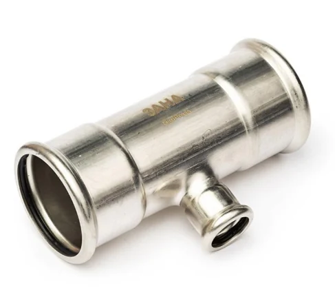 Тройник, Sanha, NiroPress AISI304L, ВПр, 88,9x22x88,9
