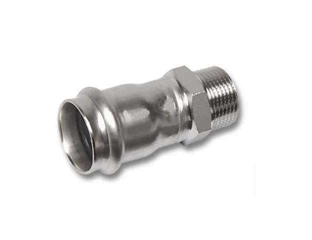Нипель, Sanha, переходной, NiroPress AISI304L, ВПр-НР, 22x1, 91243G.3