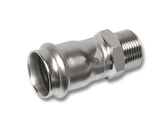 Ниппель, Sanha, NiroPress AISI304L, переходной ВПр-НР, 28x3/4, 91243G.3