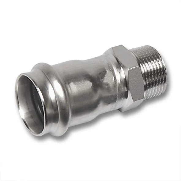 Ниппель, Sanha, NiroPress 316L, 28x3/4", ВПр-НР, переходной, 9243G.3