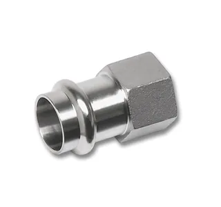 Муфта, Sanha, NiroPress 316L, переходная, ВПр-ВР, 22x1/2", 9270G.3