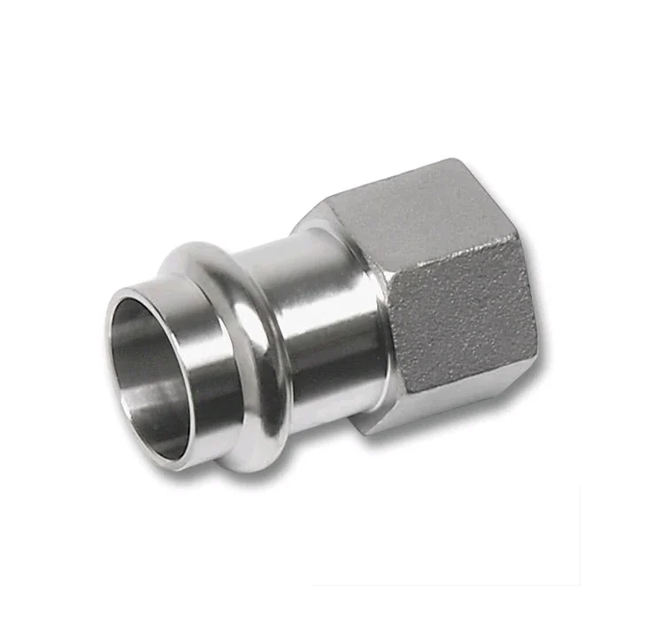 Муфта, Sanha, NiroPress 316L, переходная, ВПр-ВР, 22x1/2", 9270G.3